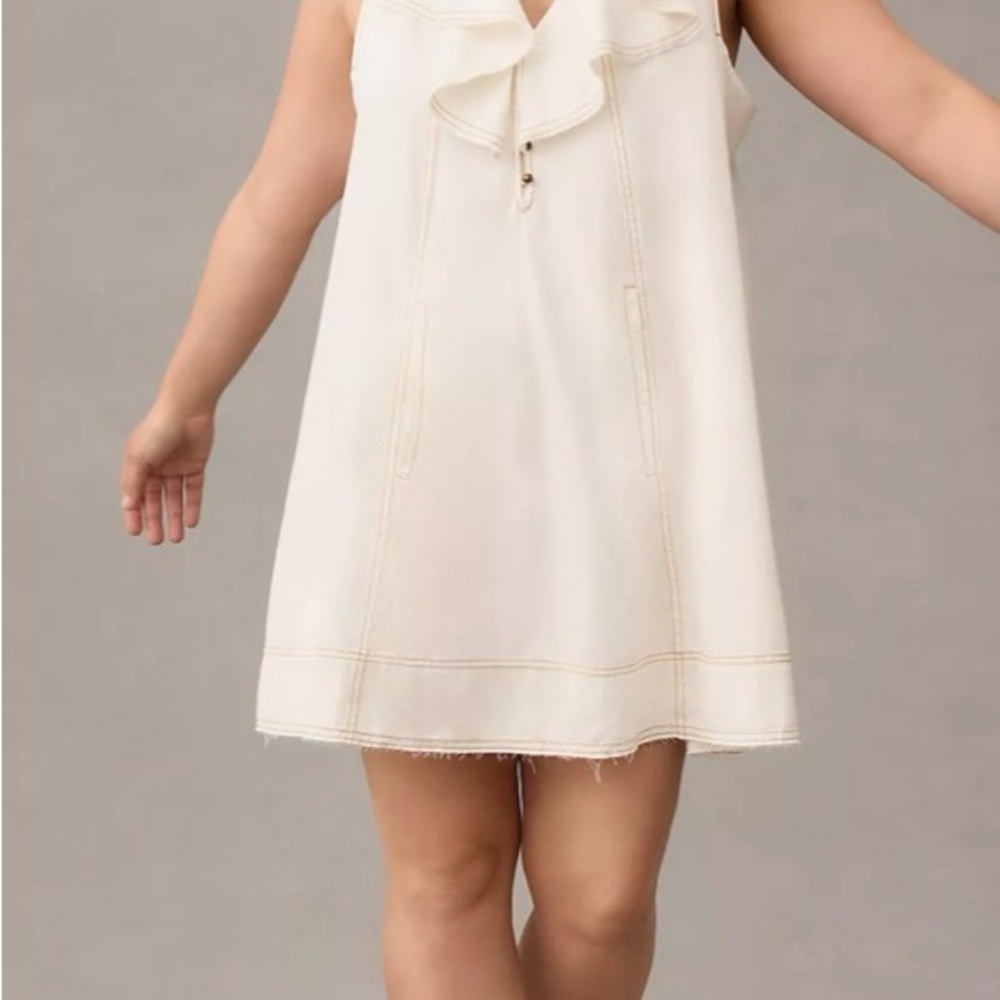 PILCRO by Anthropologie Sleeveless Ruffle shift dress